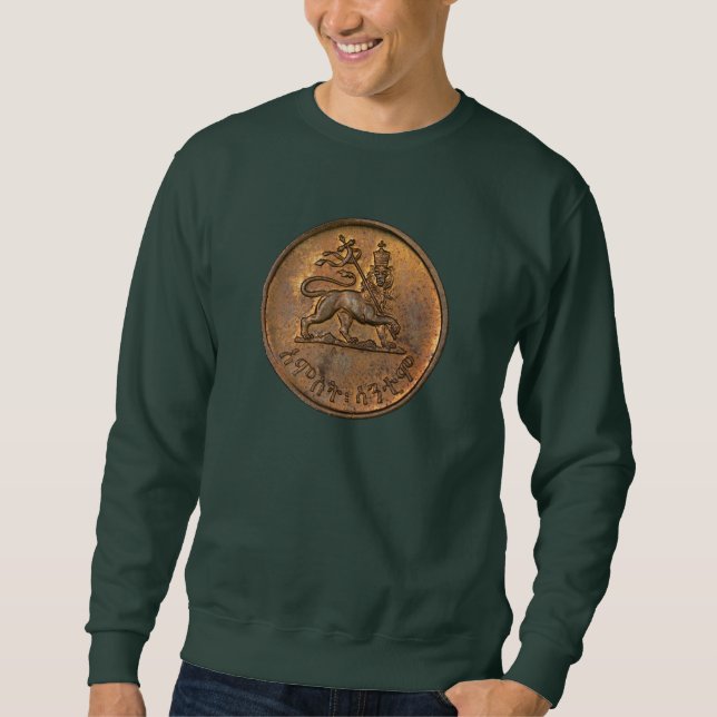 Lion of Judah Jah Rastafari Rasta Roots Sweater Lång Ärmad Tröja (Framsida)