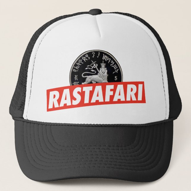 Lion of Judah - Jah Rastafari - Reggae Trucker Cap Keps (Framsida)