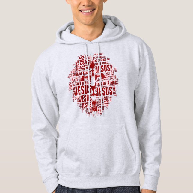 Lion of Judah, Jesus is King of Kings Hoodie (Framsida)