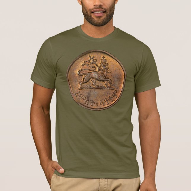 Lion of Judah -  Rasta Jah Army - Reggae Shirt T-shirt (Framsida)