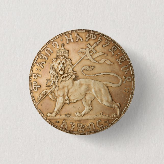 Lion of Judah Rasta Reggae Roots Jah Rastafari  Knapp (Framsida)