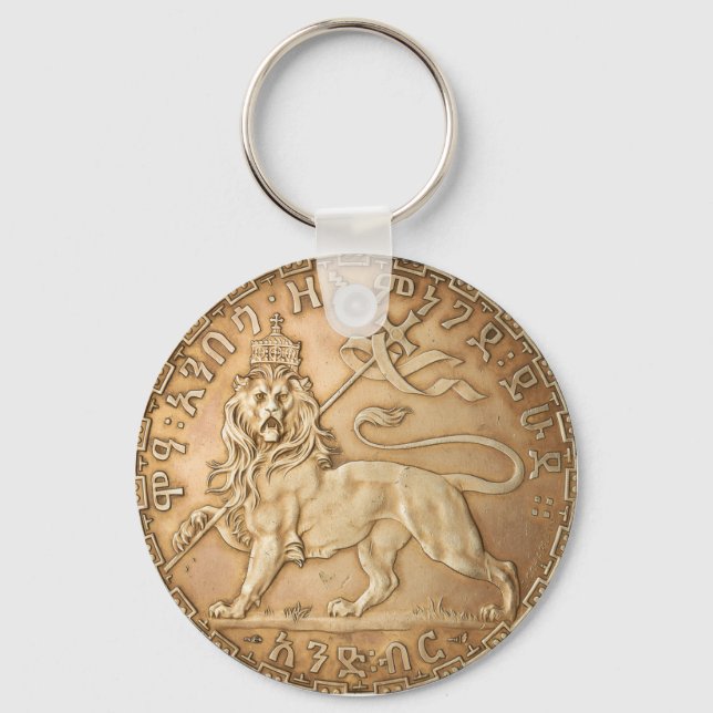 Lion of Judah Rasta Reggae Roots Jah Rastafari  Nyckelring (Framsida)