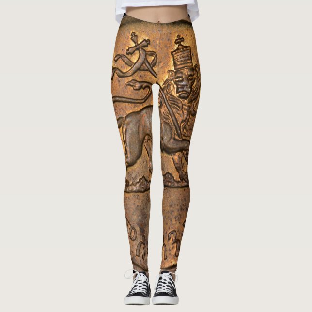 Lion of Judah - Rasta Reggae - Yoga Leggings (Framsida)