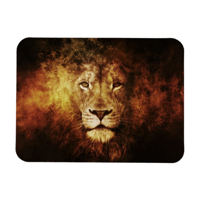 Lion of Judah - Rastafara - Reggae Rasta Magnet (Horisontell)