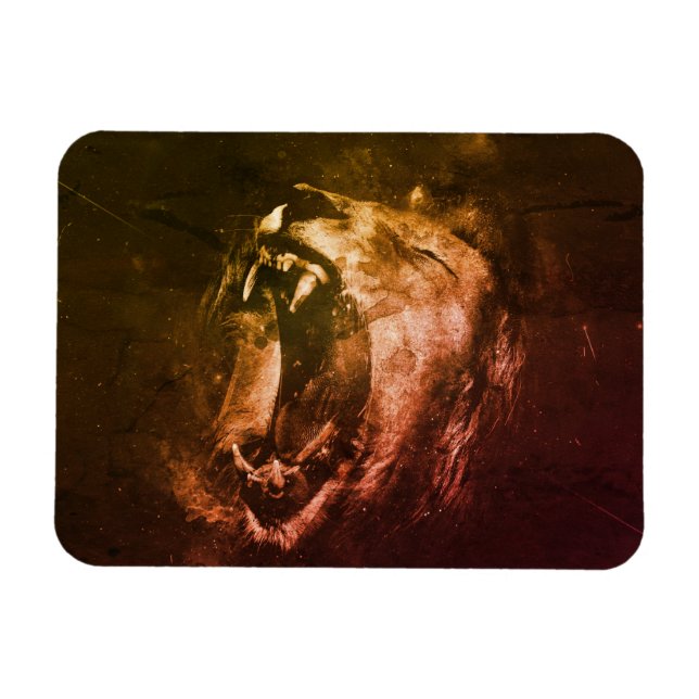 Lion of Judah - Rastafara - Reggae Rasta Magnet (Horisontell)