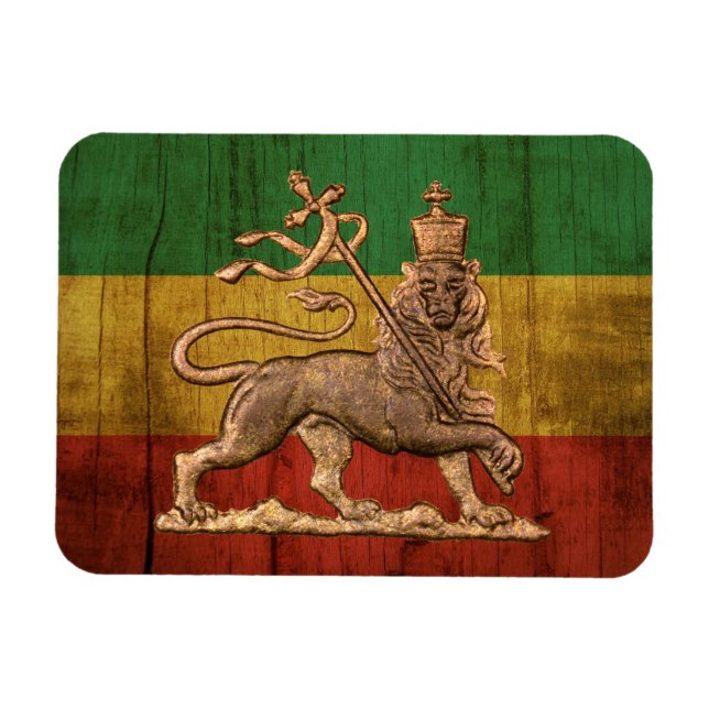 Lion of Judah - Rastafara - Reggae Rasta Magnet (Horisontell)