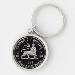 Lion of Judah Reggae Rasta Rastafari African Roots Rund Silverfärgad Nyckelring