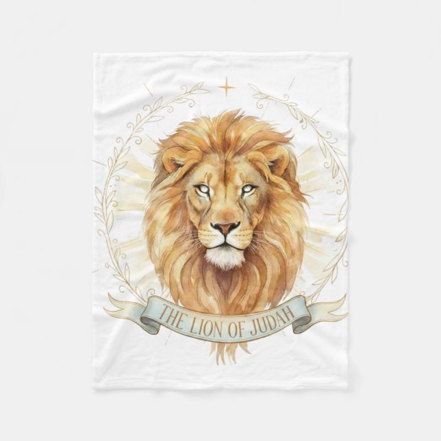Lion of Judah Small Baby Blanket - 30x40 Plush  Fleecefilt (Framsidan)