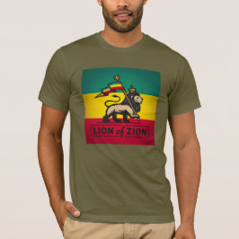 Lion of Zion - Jah Army - Haile Selassie - Shirt Tee Shirt