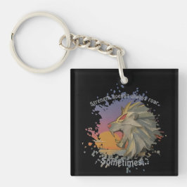 Lion Papercut Double-Sided Keychain