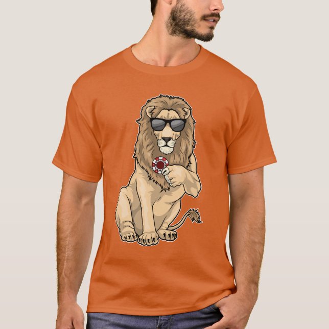Lion Poker Poker marker T Shirt (Framsida)
