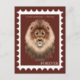 Lion Postage Stamp Postcards Helg Vykort