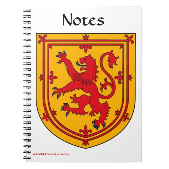Lion Rampant Journal Anteckningsbok Med Spiral (Framsidan)