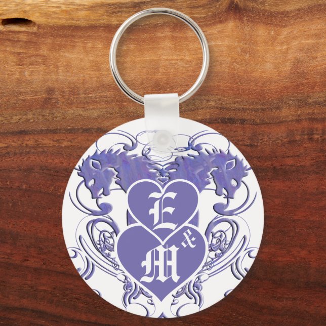 Lion Rampant Renässansbröllop Nyckelring (Framsida)