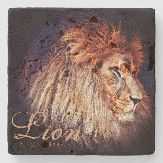 Lion [Stone Coaster] Stenunderlägg (Framsidan)