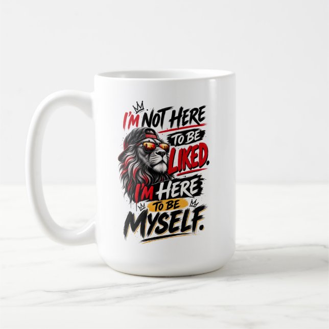 Lion Street Style | Var dig själv Design Kaffemugg (Vänster)
