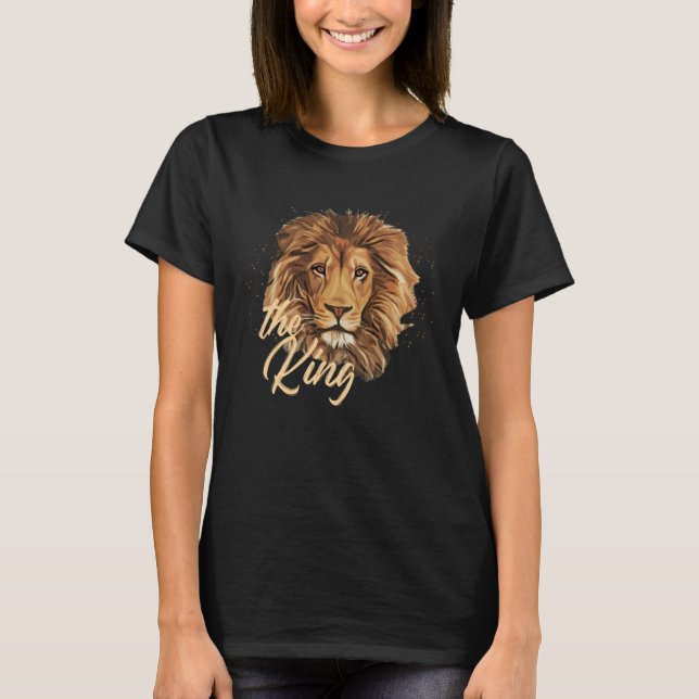 Lion The King Lions Beast Jungle Fierce Powerful C T Shirt (Framsida)