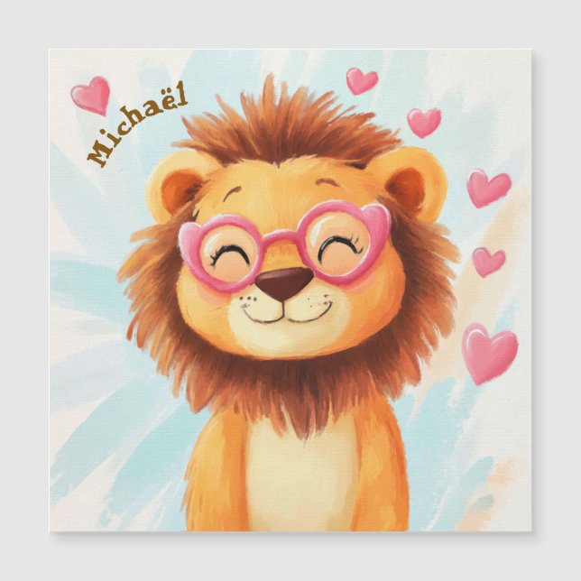 Lion Valentine's Day Heart Kids School  (Framsida)