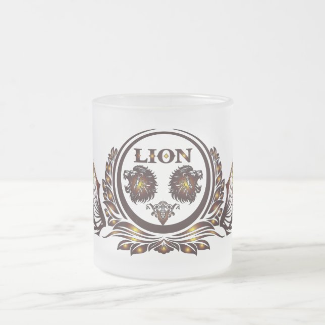 LION-Wing Glass Mug Frostad Glasmugg (Center)