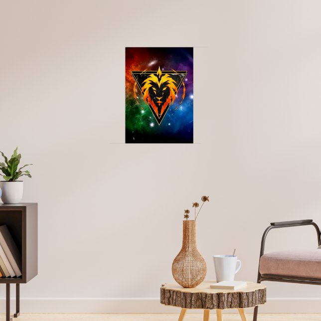 Lion Zodiaque Cadeau Astrologie Poster (Vardagsrum 3)