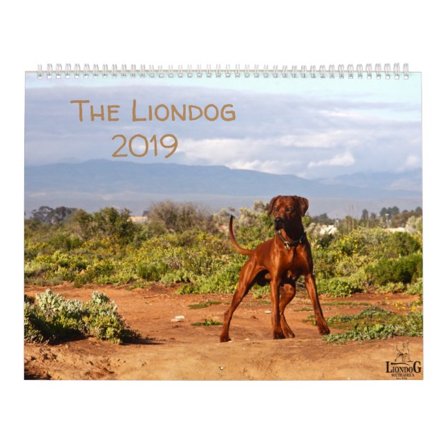Liondog - Rhodesian Ridgeback kalender 2019 (Omslag)