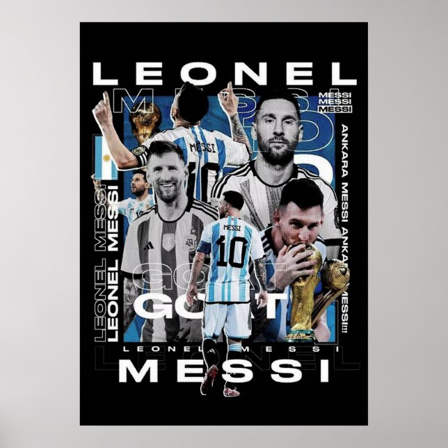 Lionel Messi, Messi fläkt, messi art, messi jersey Poster (Framsidan)