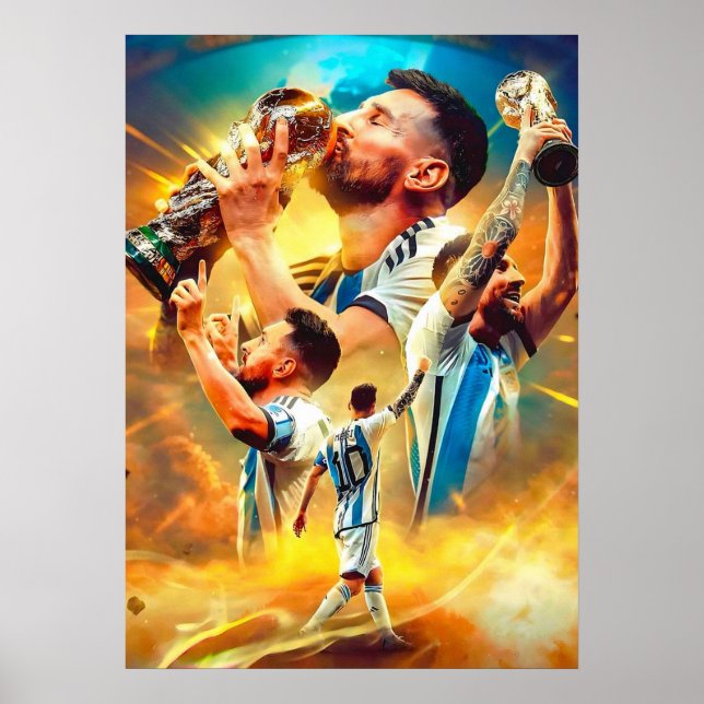 Lionel Messi, Messi fläkt, messi art, messi jersey Poster (Framsidan)