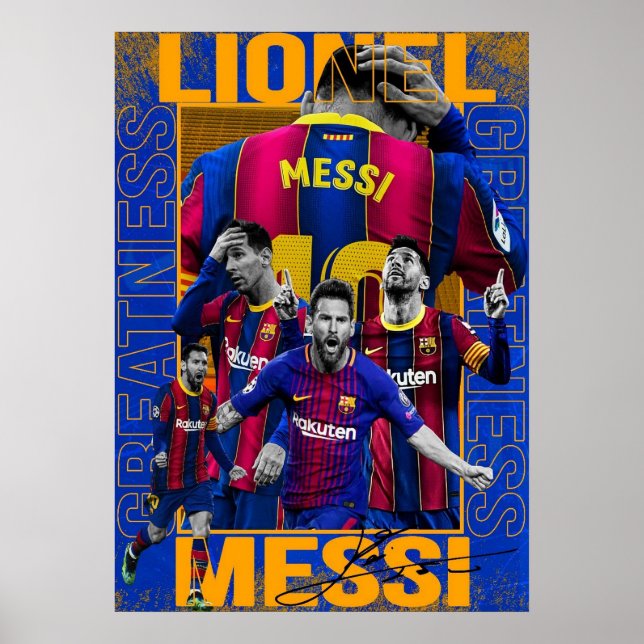 Lionel Messi, Messi fläkt, messi art, messi jersey Poster (Framsidan)