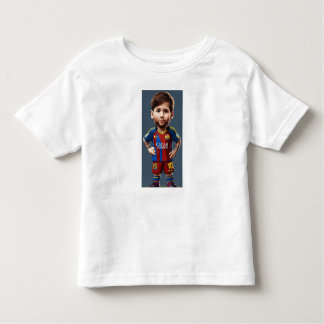 Lionel Messi söt baby tecknad realist stor ögon T Shirt