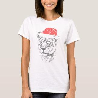 Lioness Christmas Hat T Shirt