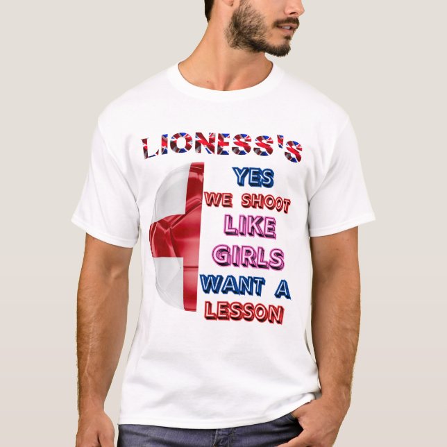 Lioness design stöder teamet t shirt (Framsida)