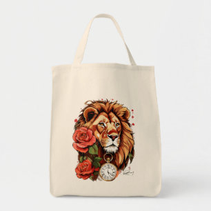 Lioness Grace: Tattoo-Stil Ro Livsmedel Tote Tygkasse
