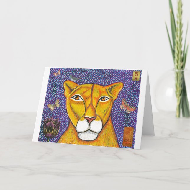 Lioness Greeting Card Helgkort (Framsida)