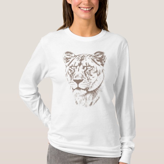 Lioness Illustration T Shirt (Framsida)