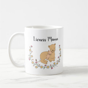 Lioness mamma Lejonare mor, stark kvinnlig makt ma Kaffemugg