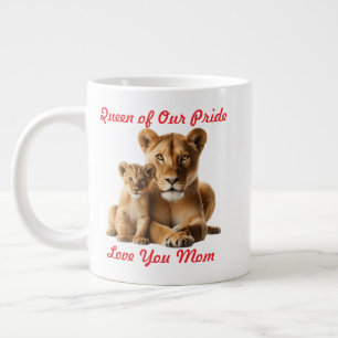 Lioness Mamma och Unge Personlig Jumbo Mugg