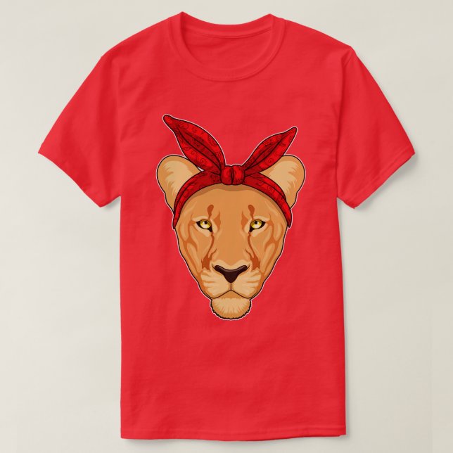 Lioness med Bandana T Shirt (Design framsida)
