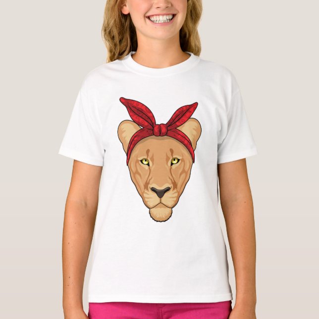 Lioness med Bandana T Shirt (Framsida)