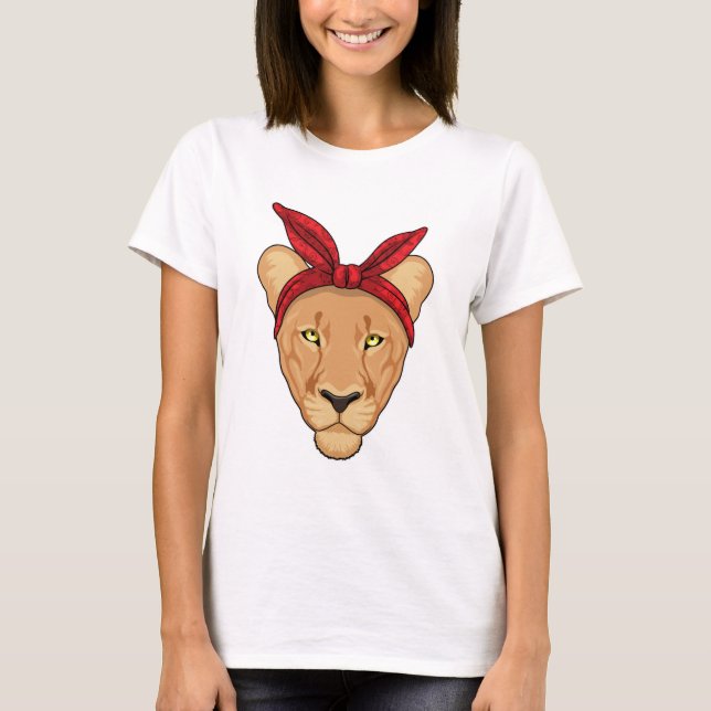 Lioness med Bandana T Shirt (Framsida)