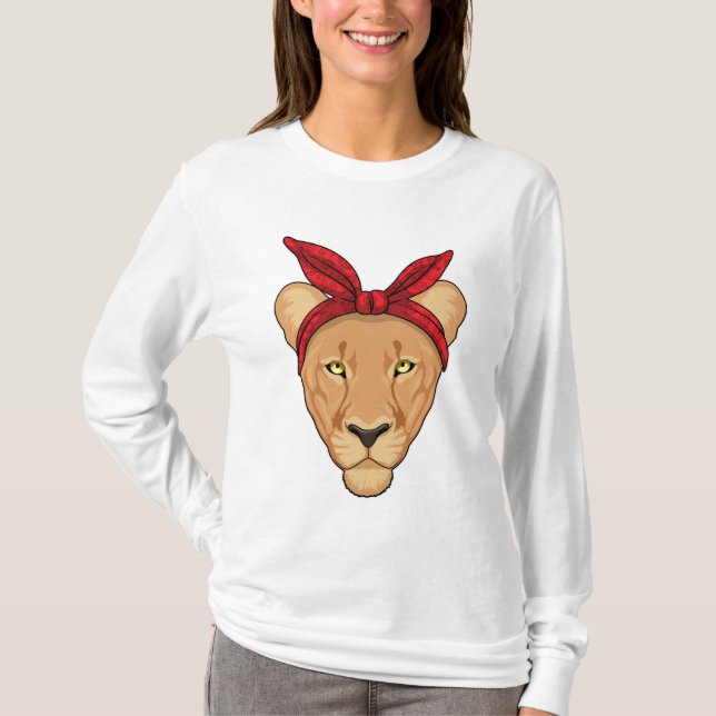 Lioness med Bandana T Shirt (Framsida)