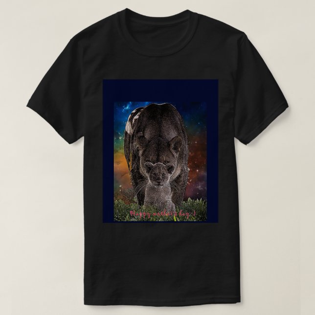 Lioness Mors dag-gåva till mamma Graphic T Shirt (Design framsida)