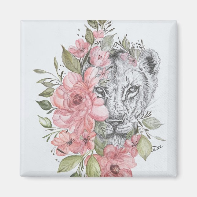 Lioness Original Art Magnet (Framsidan)