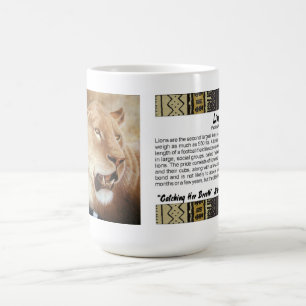 Lioness på henne döda kaffemugg