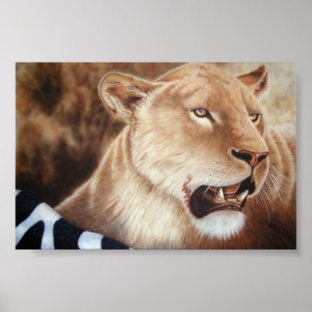 Lioness på hennes Döda Poster (Framsidan)