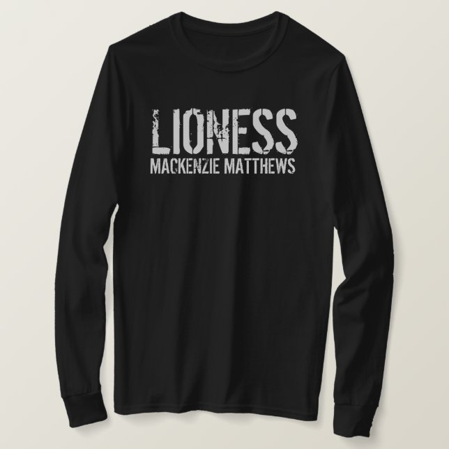 Lioness Personlig Black Women's Långärmad T Shirt (Design framsida)