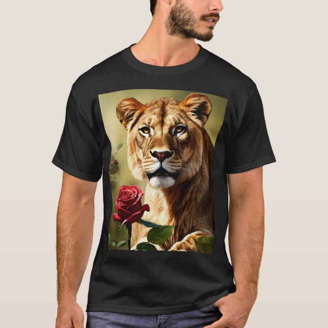 Lioness & Ro Realism Tattoo Design T-Shirt (Framsida)
