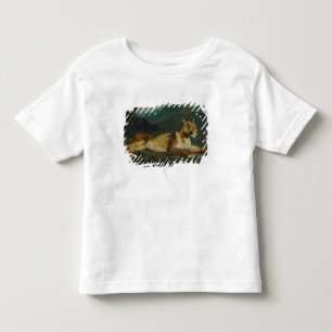 Lioness som reclining, c.1855 (olja på panel) t-shirt