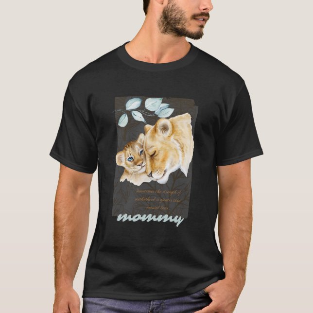 Lioness With A Lion Cub For Mothers Day T Shirt (Framsida)