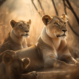 Lionessan vilar i skuggan - Lejona Jigszons pussel