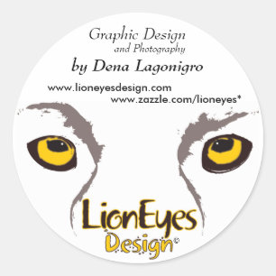 LionEyes design Runt Klistermärke